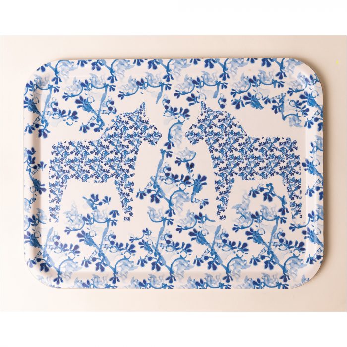 serving_tray_blue_horse_zoom_lr Serving tray BLUE DALA HORSES